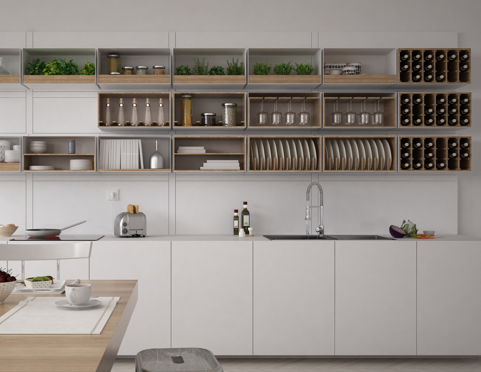 Scandinavian interior kitchen design