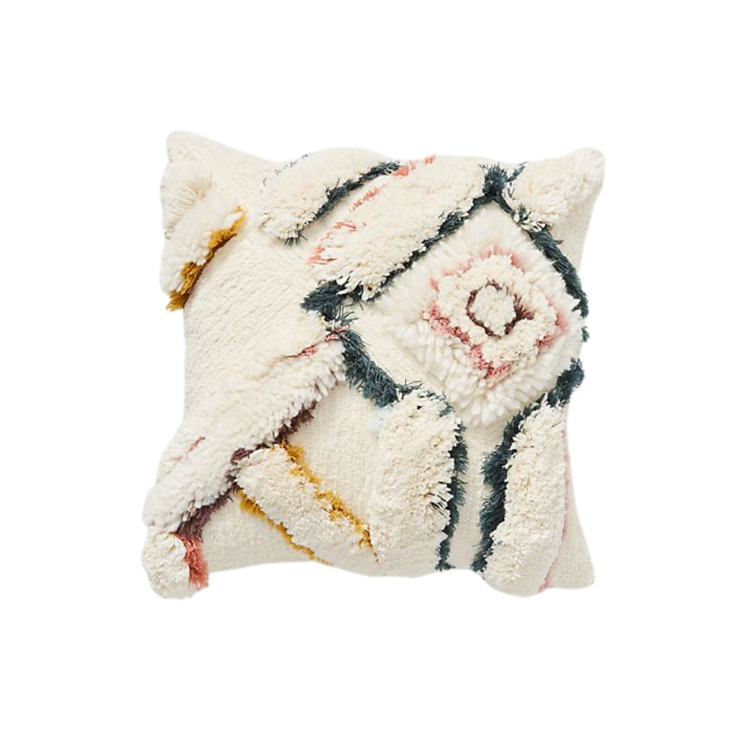 textured fabric bohemian influence pillow